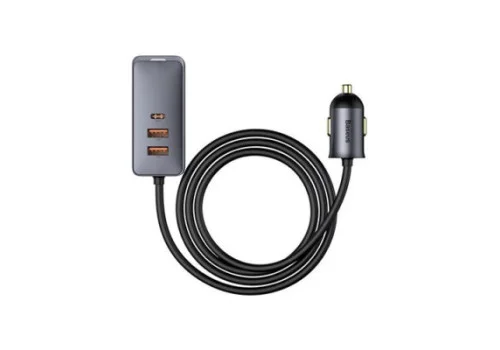 Baseus Share Together PPS Multi-port Fast Charging Car Charger With Extension Cord 120W 3U+1C