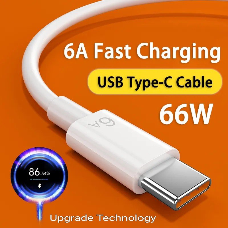 Mi Xiaomi 6A-33W USB Type C Super-Fast Cable For Xiaomi Mi 11 Lite/Mi 11 Lite 5G/Mi 11i/Mi 11X Fast Charging USB-C Cable