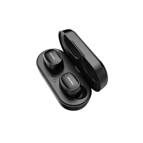 Awei T13 Touch TWS Dual Ear Bluetooth Earbuds With Charging Doc