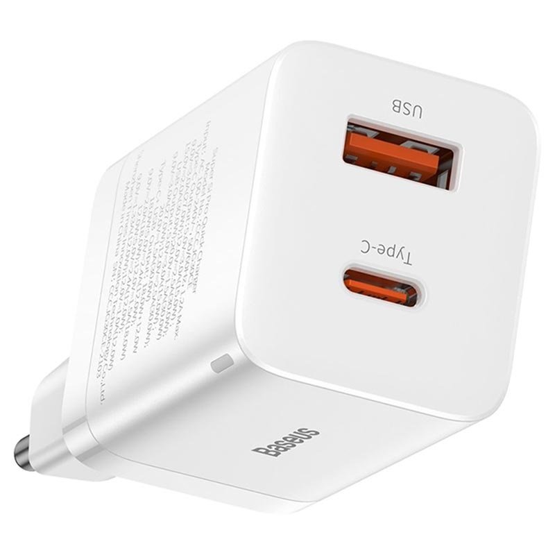 Baseus Super Si Pro Quick Charger 30W (C+U) – White Color