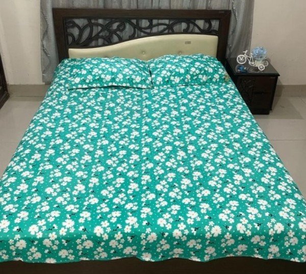 Cotton Design Bedsheet 8 x 8 foot - 3pcs Set