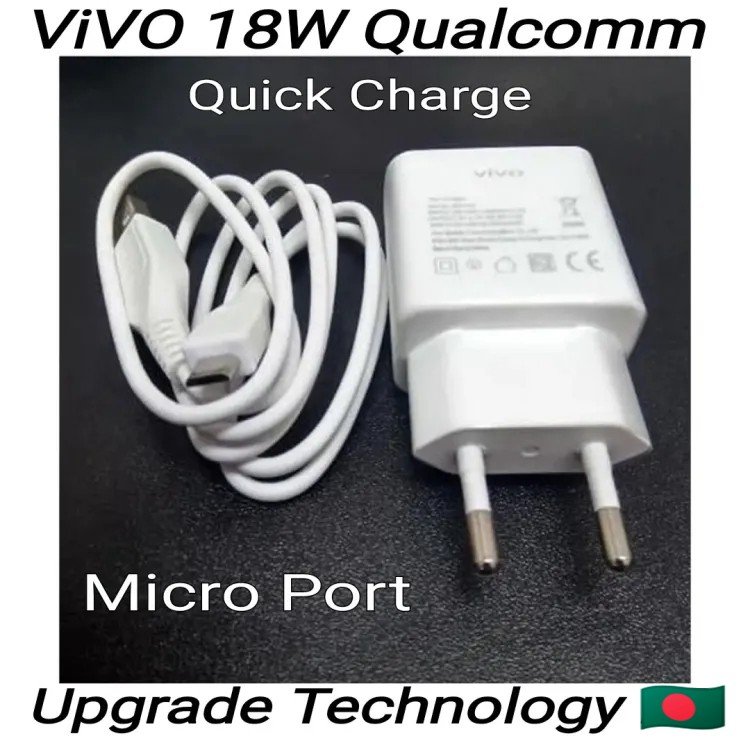 Vivo 18W Qualcomm Quick Charge 3.0 Charger Adapter With Type B Cable