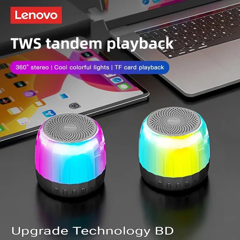 Lenovo K3 Plus RGB Color Full Portable Hifi Bluetooth Wireless Speaker Waterproof USB Outdoor Loudspeaker Music Surround Bass Box