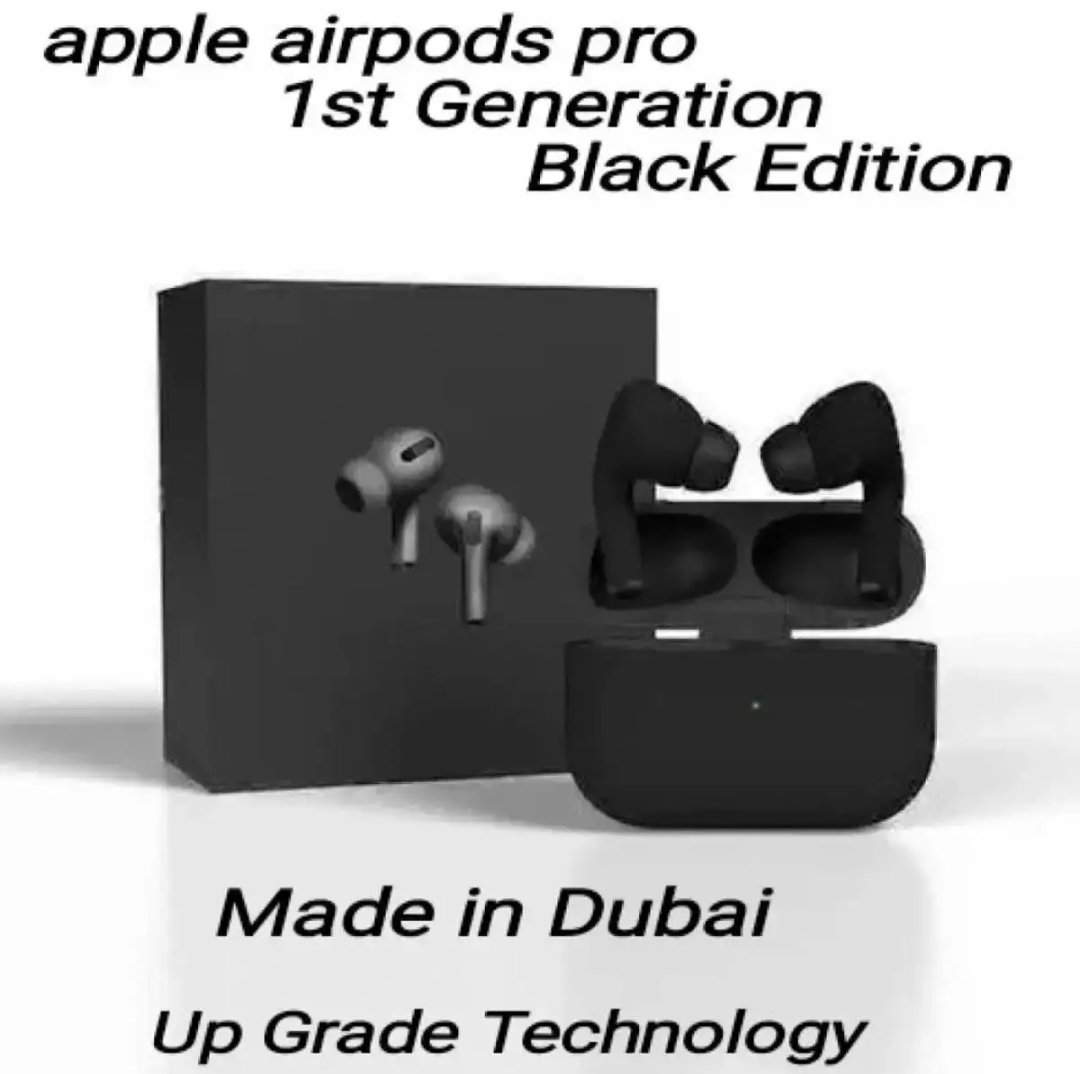 AirPods Pro Black Edition 1st Generation MADE IN DUBAI Active Noise Reduction Bluetooth Earbuds