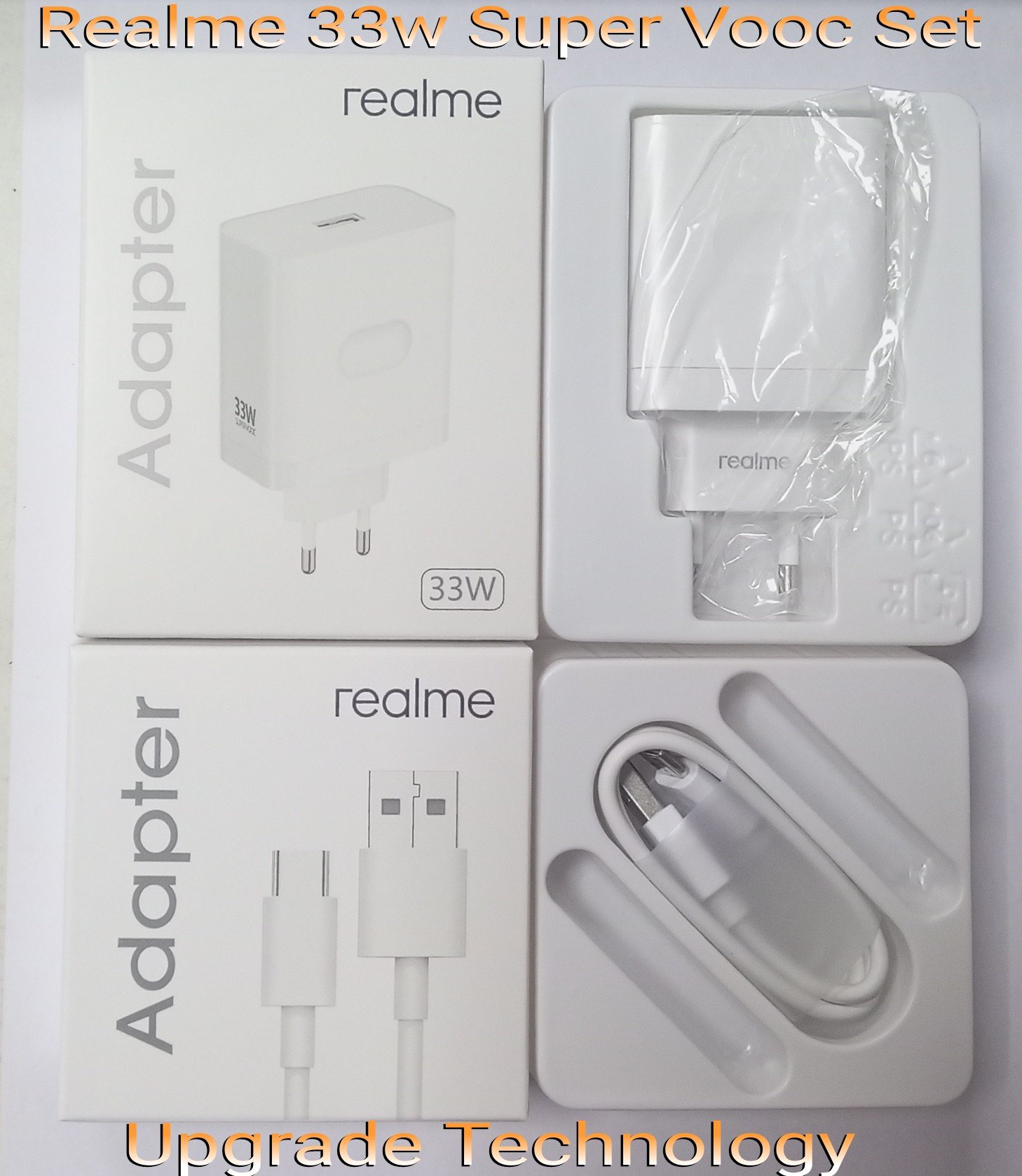 Realme 33W Super VOOC Fast Charger with Type-C Data and Charging Cable