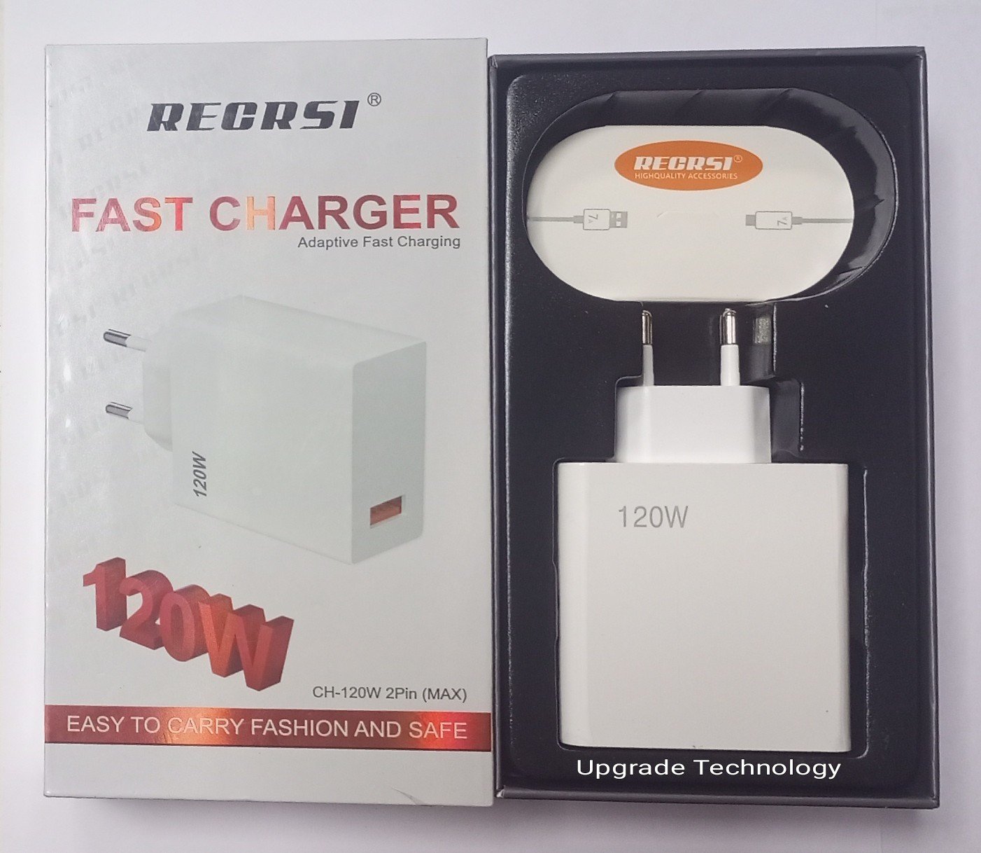 Recrsi 120W Superfast Charger Adapter with 7A USB Type C Cable