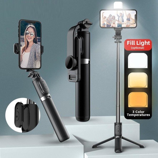 New L13D Bluetooth Selfie Stick with Double Fill Light