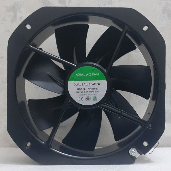 NK Axial AC Fan Dual Ball Bearing, Ventilation Fan NK28080 (Black)