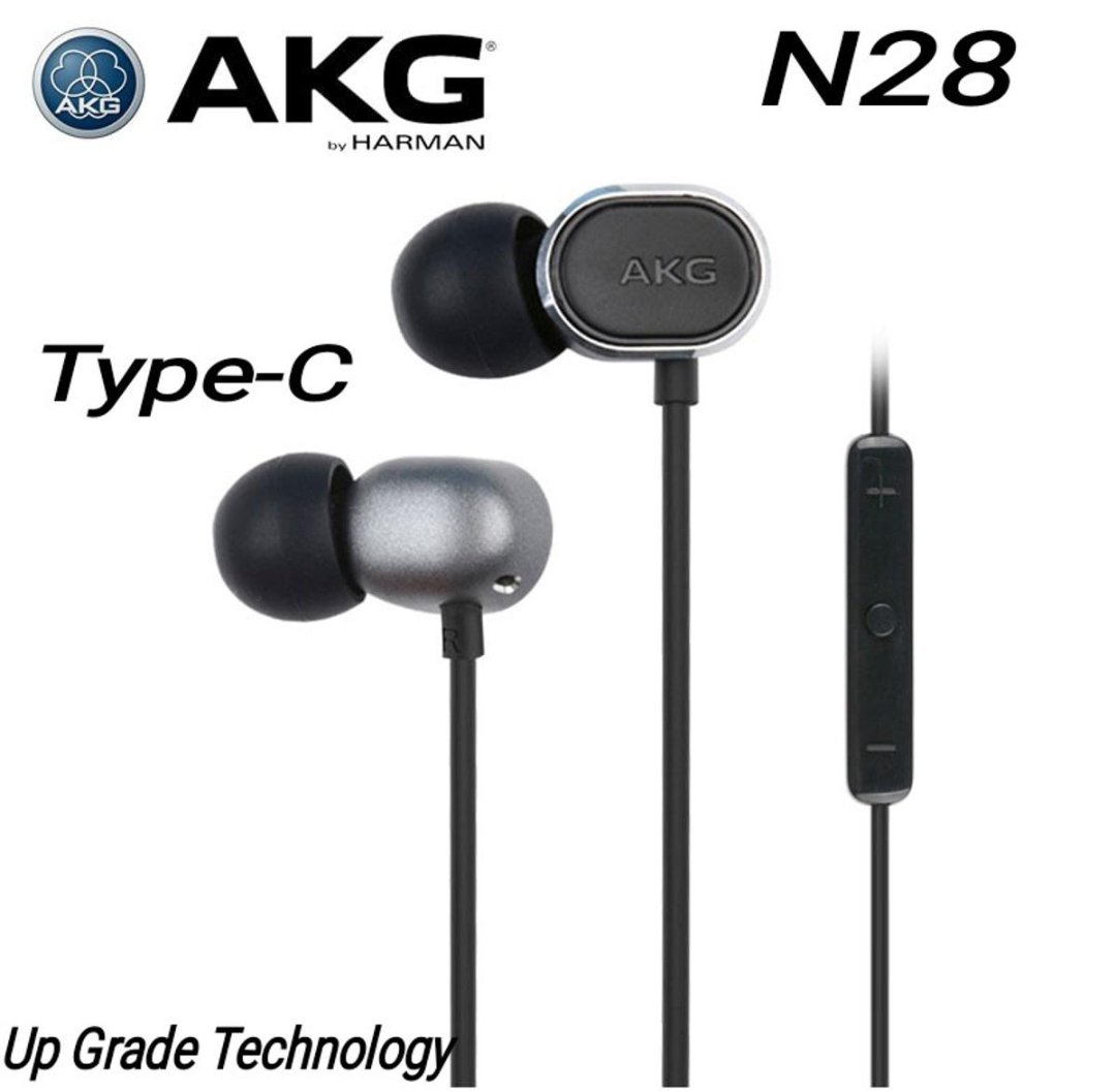 AKG Type-C Earphone N28 Stereo sound with Pouch for galaxy s10 s20 s21 s22 s23Ultra Note series all Samsung devices