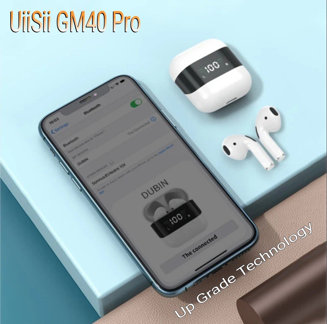 UIiSii GM40 Pro TWS Wireless Ear-buds Bluetooth Headset with Charging Case