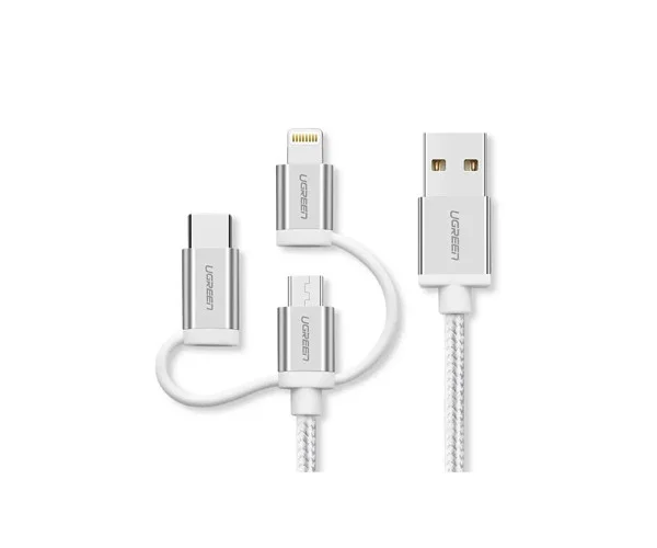 UGREEN 3-IN-1 CHARGING DATA CABLE 1.5M (50203)