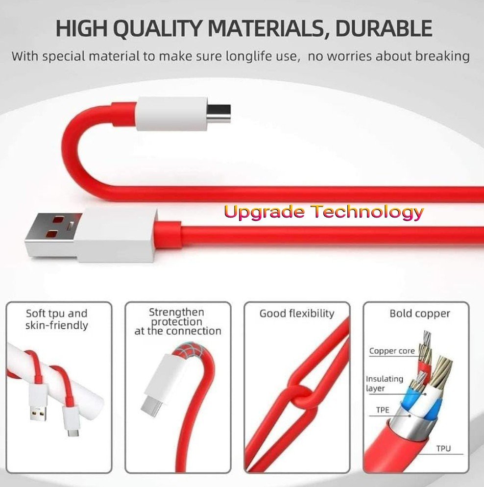 OnePlus Type-A to Type-C 120W Fast Charging Cable 100cm Compatible with OnePlus & Others Bands