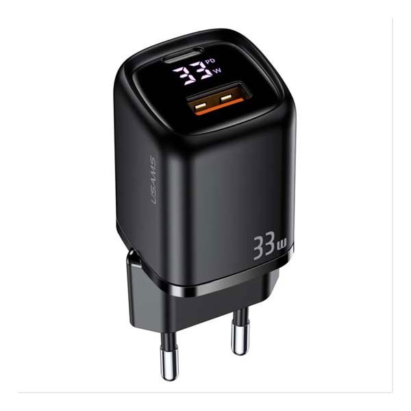 33W PD+QC USAMS Digital Display Fast Charger (US-CC152)