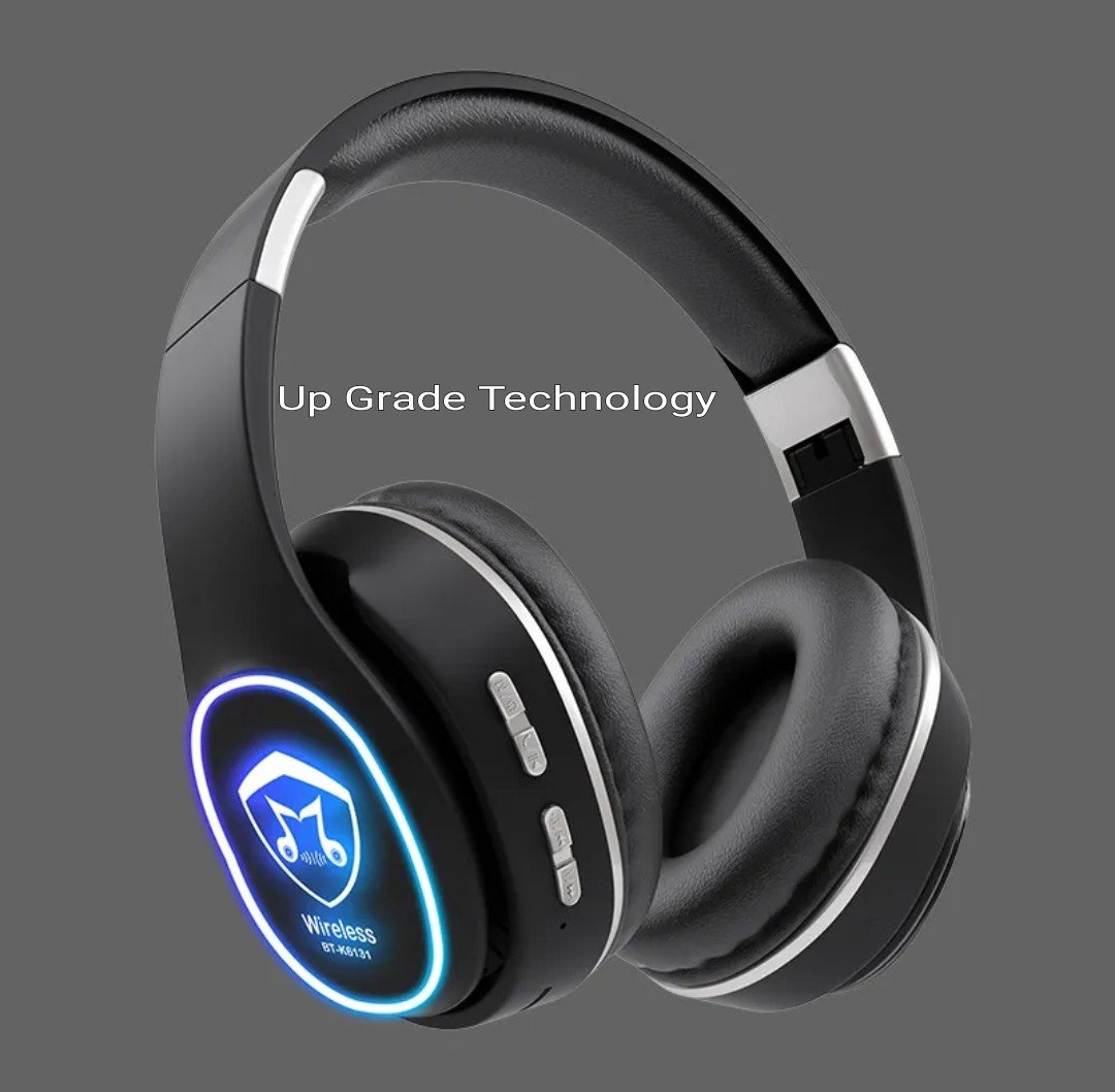 Realme Wireless Bluetooth Headset Support TF Card Aux Jack Bass Headphone7 Colors LED Wireless Bluetooth Headset Support TF Card & FM Radio