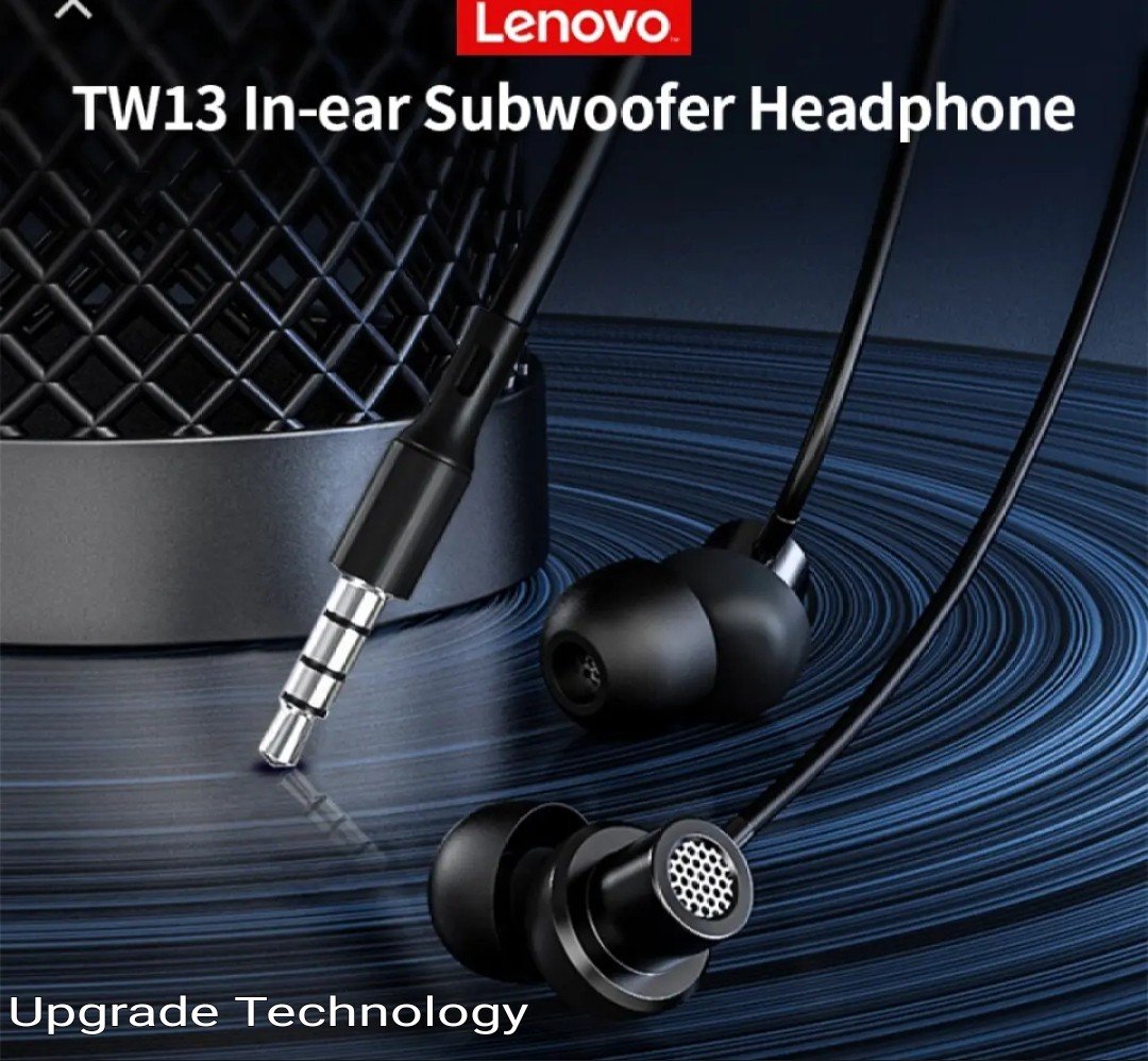 Lenovo TW13 3.5mm Wired Earphone In-ear Subwoofer Headphone Sports Earbud