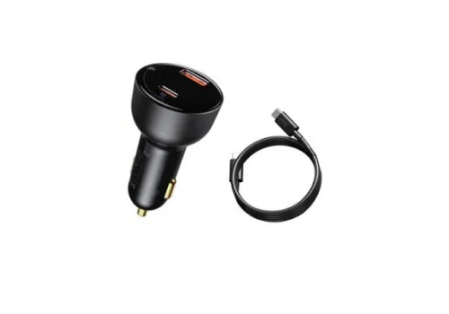 Baseus Superme Digital Display PPS 100W USB Car Charger with Type C Cable