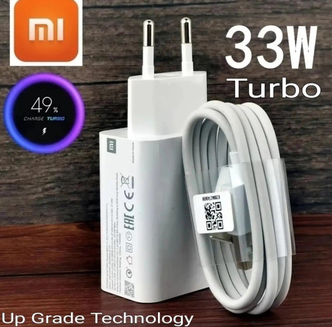 Mi 33W Turbo Quick Charger 11V- 3A USB Type-C QC 3.0 Adapter For MI Redmi Poco & Others Device