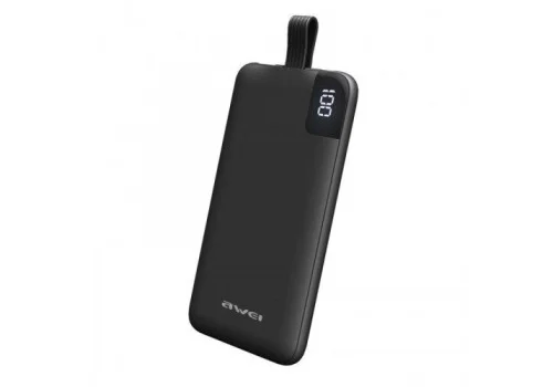 AWEI P67K 10000 mah Multiple Output Power Bank With Black Cable