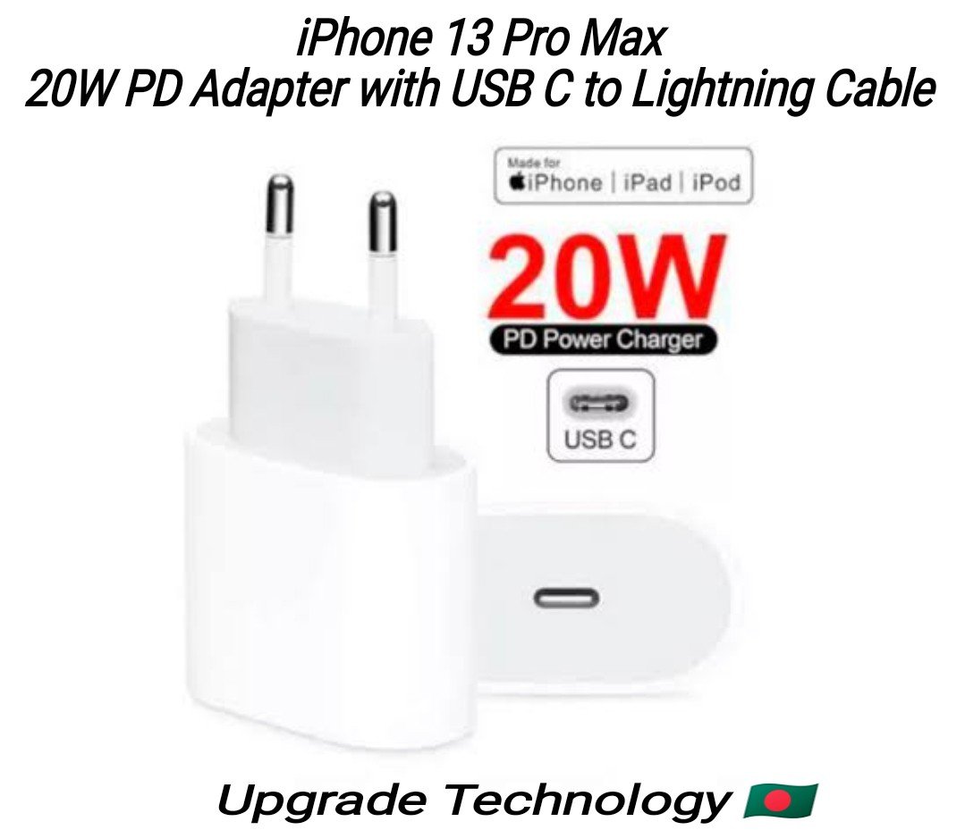 Apple 20W PD 2Pin Superfast Charger With Type-C to Lightning Fast Charging Cable