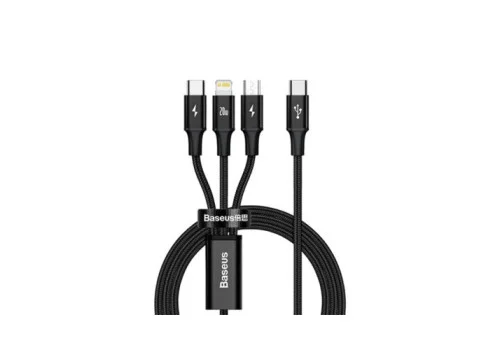 Baseus Rapid Series 3 in 1 Fast Charging Data Cable Type-C to M+L+C PD 20W