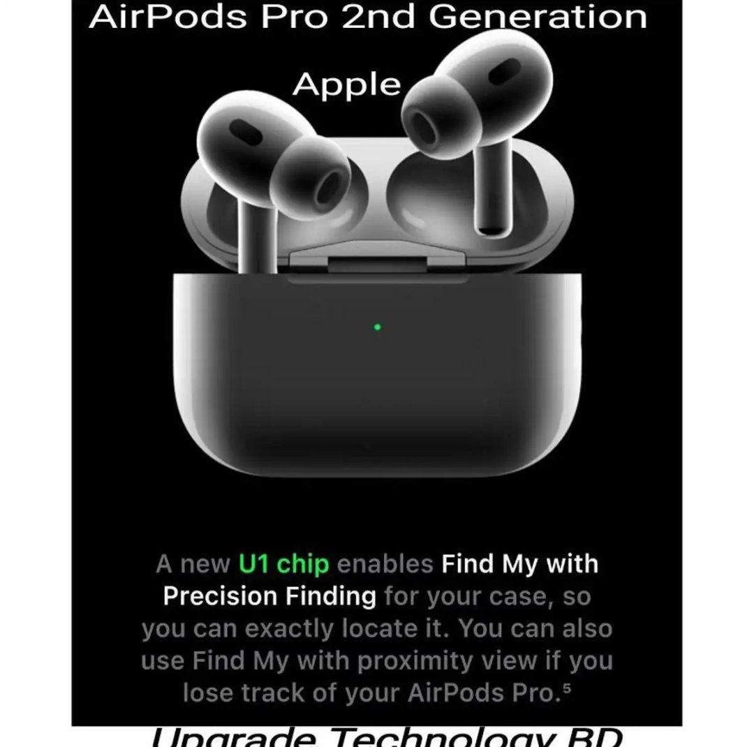 Airpods Pro 2Nd Generation Black Edition Made In Dubai Active Noise Cancelling Bluetooth Earbuds - Bluetooth Headphone (ANC)