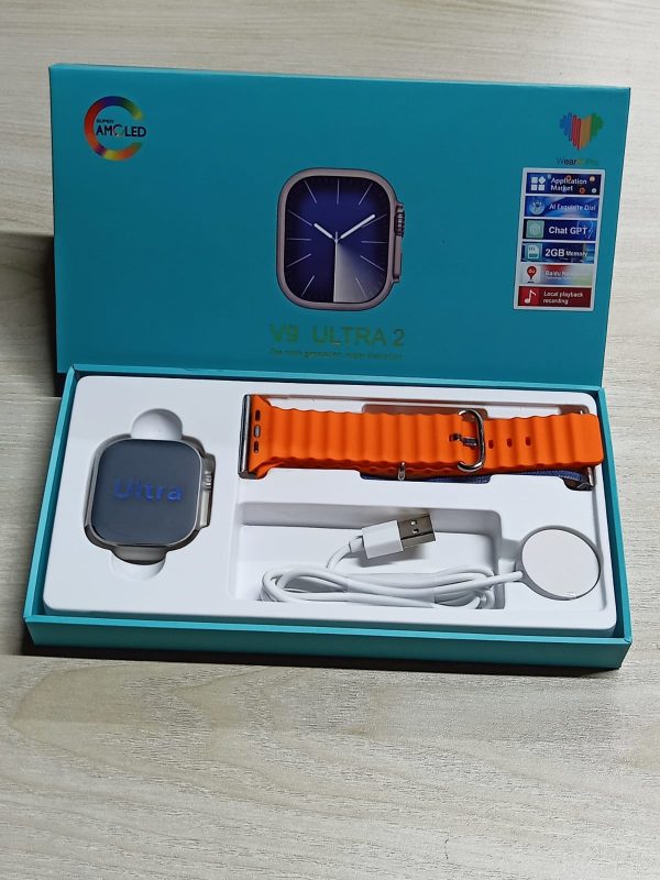 V9 Ultra 2 Smartwatch, Orange Color
