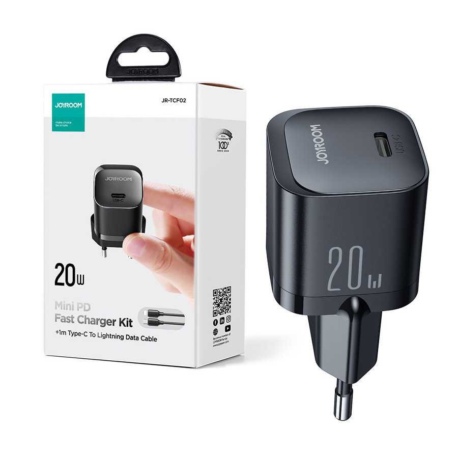 Joyroom PD 20W Mini Intelligent Fast Charger (JR-TCF02)- Black Color