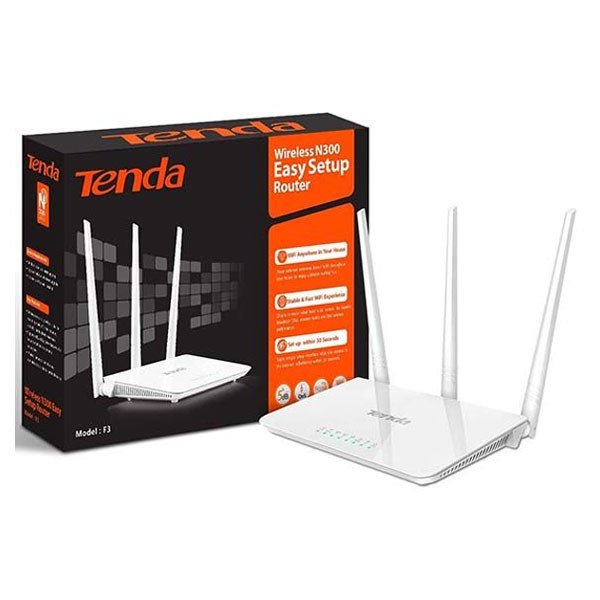 Tenda F3 300mbps 3 Antennas (3x5dBi) Router