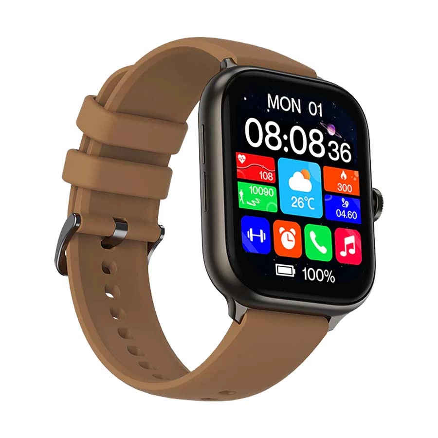 Xiaomi IMILAB IMIKI ST1 AMOLED Calling Smartwatch- Brown Color